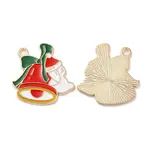 Christmas Light Gold Tone Alloy Enamel Pendants