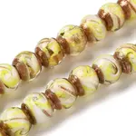Gold Sand Lampwork Beads Strands