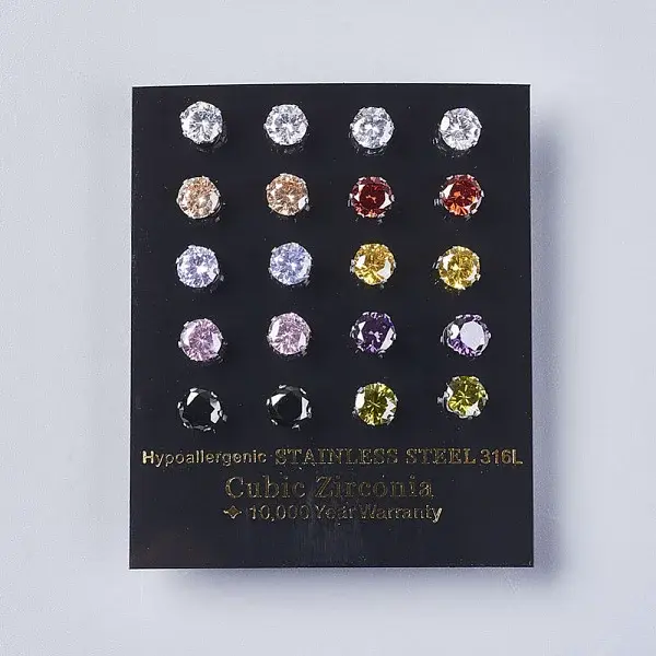 Cubic Zirconia Stud Earrings