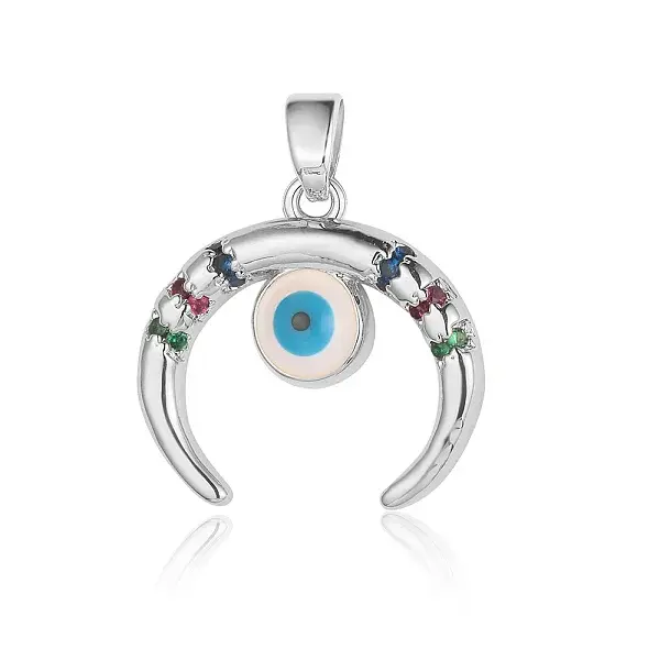 3Pcs Brass Micro Pave Cubic Zirconia Pendants