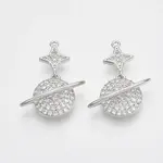 Brass Micro Pave Cubic Zirconia Pendants