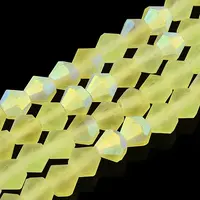 Imitate Austrian Crystal Bicone Frosted Glass Beads Strands