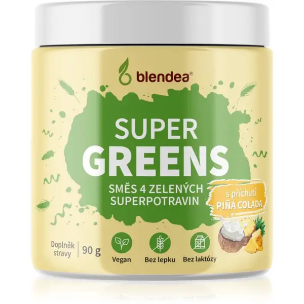 Blendea Supergreens prášok na prípravu nápoja na detoxikáciu Piña Colada 90 g