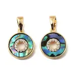 Brass Micro Pave Clear Cubic Zirconia Charms