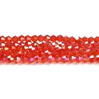 Transparent Electroplate Glass Beads Strands