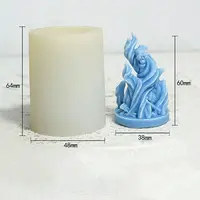 3D Halloween Fire Skull DIY Food Grade Silicone Candle Molds