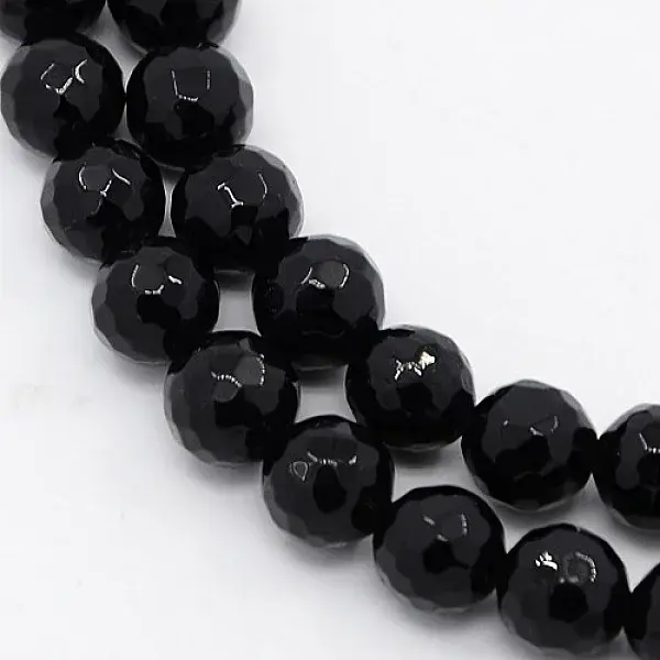 Black Stone Beads Strands