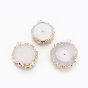 Natural Dyed Quartz Pendants