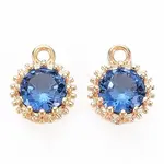 Brass Micro Pave Cubic Zirconia Charms