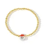 Christmas Brass Beaded Stretch Bracelets