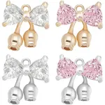 8Pcs 4 Styles Rack Plating Brass Pendants