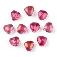 Transparent Spray Painted Glass Beads