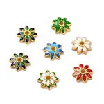 Multi-Petal Alloy Enamel Bead Caps