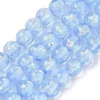 Handmade Foil Lampwork Beads Strands