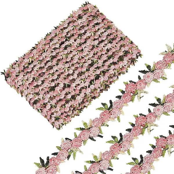 15 Yards Flower Polyester Embroidery Lace Ribbon