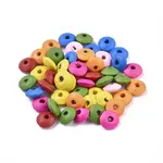 Dyed Natural Wood Beads