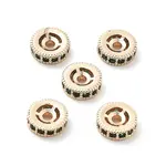 Brass Micro Pave Cubic Zirconia Beads