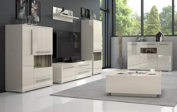 Obývací pokoj s osvětlením tiana - béžová