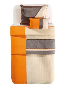 Ložní souprava orange - oranžová/béžová/šedá