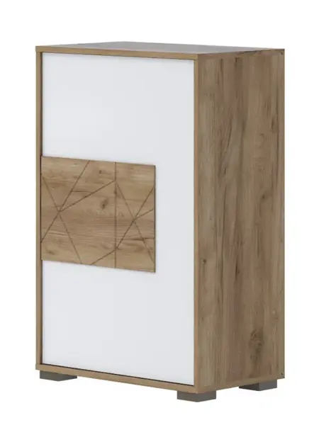 Předsíňová skříňka freya - dub halifax/bílá