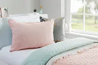 Oboustranný přehoz na postel 90-100cm ballerina - lososová/mint