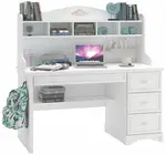 Psací stůl ballerina s nástavcem - bílá