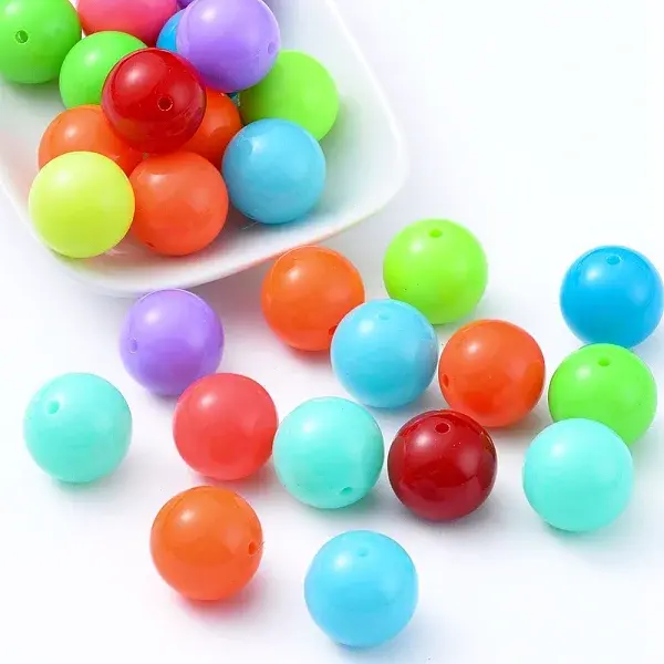 Fluorescent Chunky Acrylic Beads