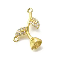 Brass Micro Pave Cubic Zirconia Beads