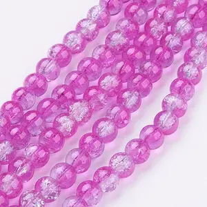 Crackle Glass Beads Strands