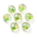 UV Plating Rainbow Iridescent Acrylic Beads