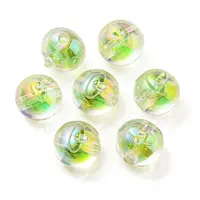 UV Plating Rainbow Iridescent Acrylic Beads