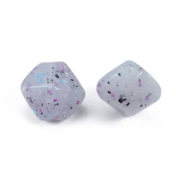 Marbled Stone Style Opaque Acrylic Beads