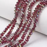 Electroplate Transparent Glass Beads Strands