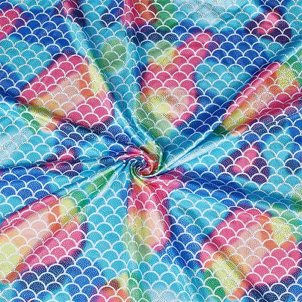 Polyester and Spandex Mermaid/Fish Scales Fabric