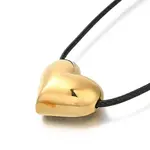 Ion Plating(IP) 304 Stainless Steel Heart Pendant Necklaces for Women