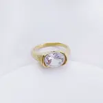 304 Stainless Steel Cubic Zirconia Finger Rings