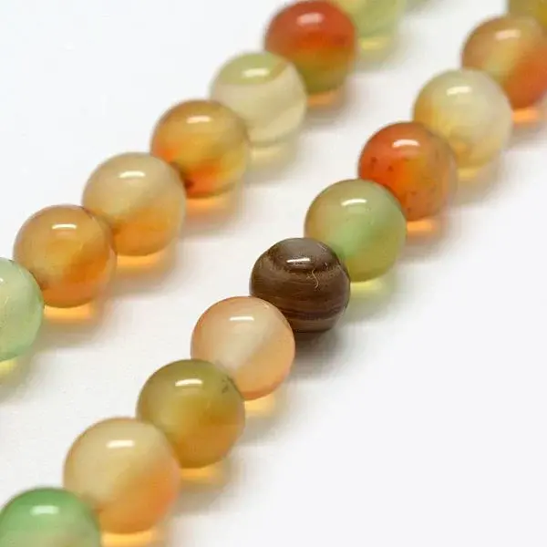 Natural Peacock Agate Beads Strands