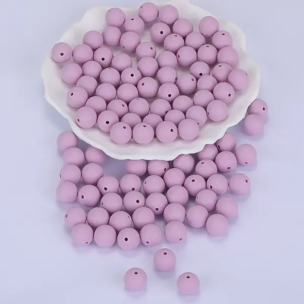 Round Silicone Focal Beads