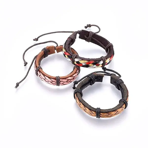 Braided Leather Cord Bracelets