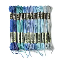 12 Skeins 12 Colors 6-Ply Polyester Embroidery Floss