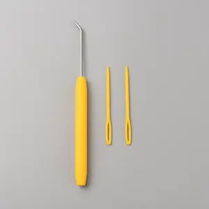 Plastic & Iron Bent Tip Crochet Needle