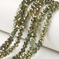 Electroplate Transparent Glass Beads Strands