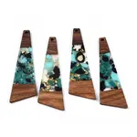 Transparent Resin & Walnut Wood Big Pendants