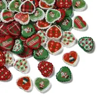 Christmas Printed Opaque Acrylic Beads