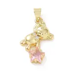 Brass Micro Pave Cubic Zirconia Pendants