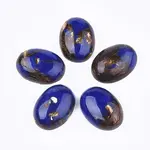 Assembled Synthetic Imperial Jasper and Bronzite  Cabochons