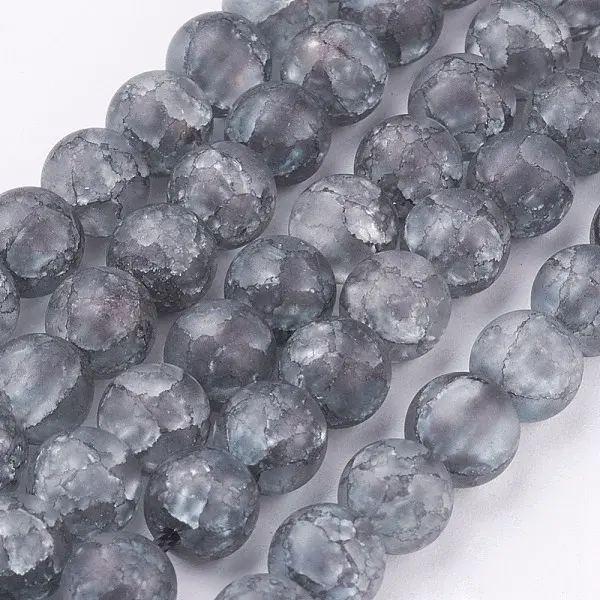 Synthetic Crackle Quartz Bead Strands