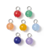 Natural Dyed Malaysia Jade Round Charms