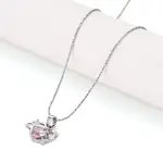 Brass Cubic Zirconia Heart Planet Pendant 304 Stainless Steel Chain Necklaces