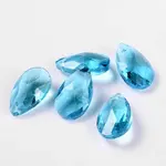 Faceted Teardrop Glass Pendants
